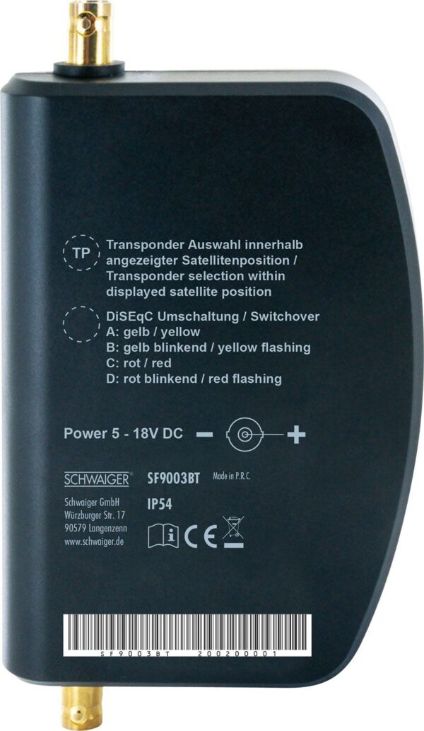 Schwaiger SF9003BT Digitale Sat Finder HD met Bluetooth® - Afbeelding 4